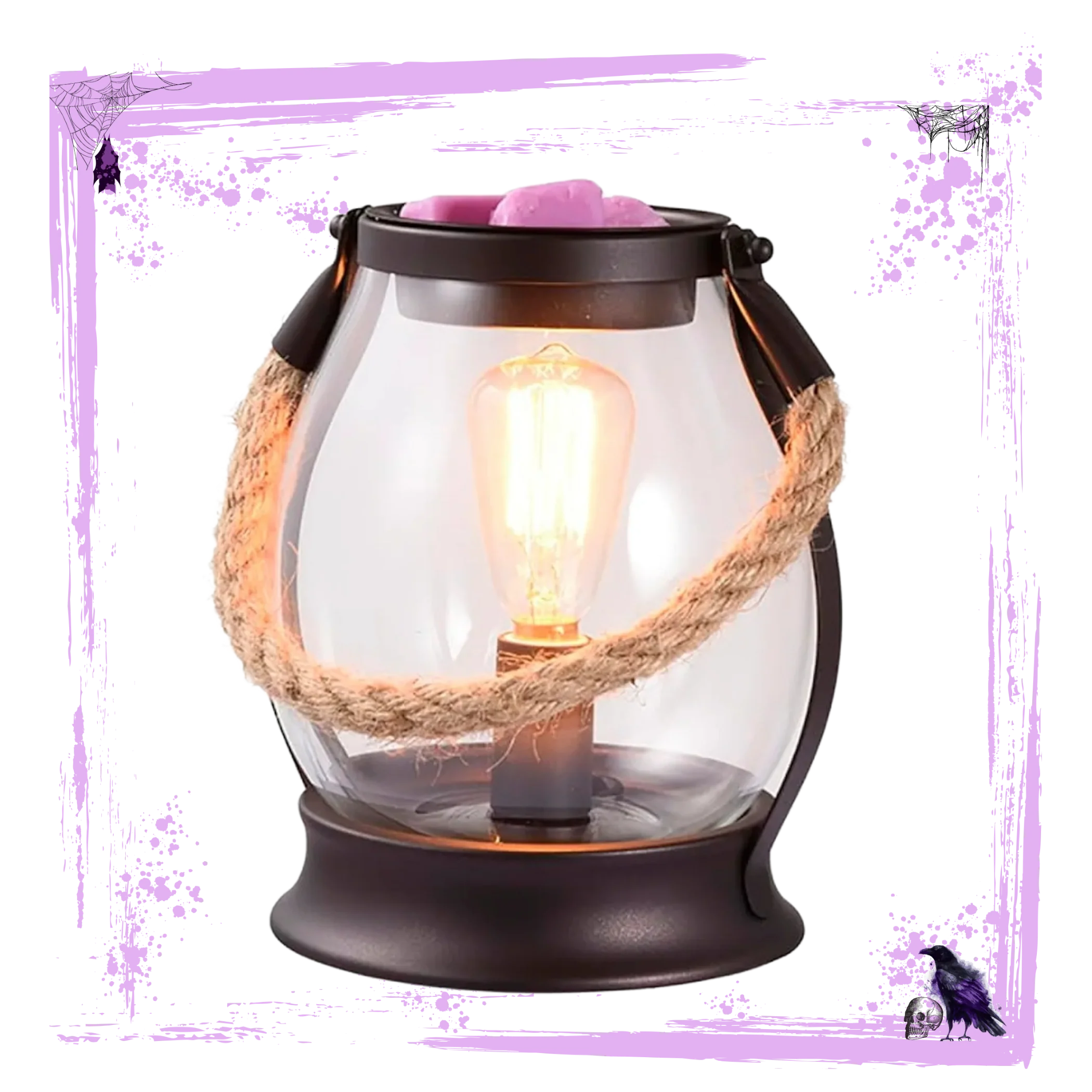 Consistent Up Away Lantern Wax Warmer Burnt Hellos scented Scoopable Wax Convenient