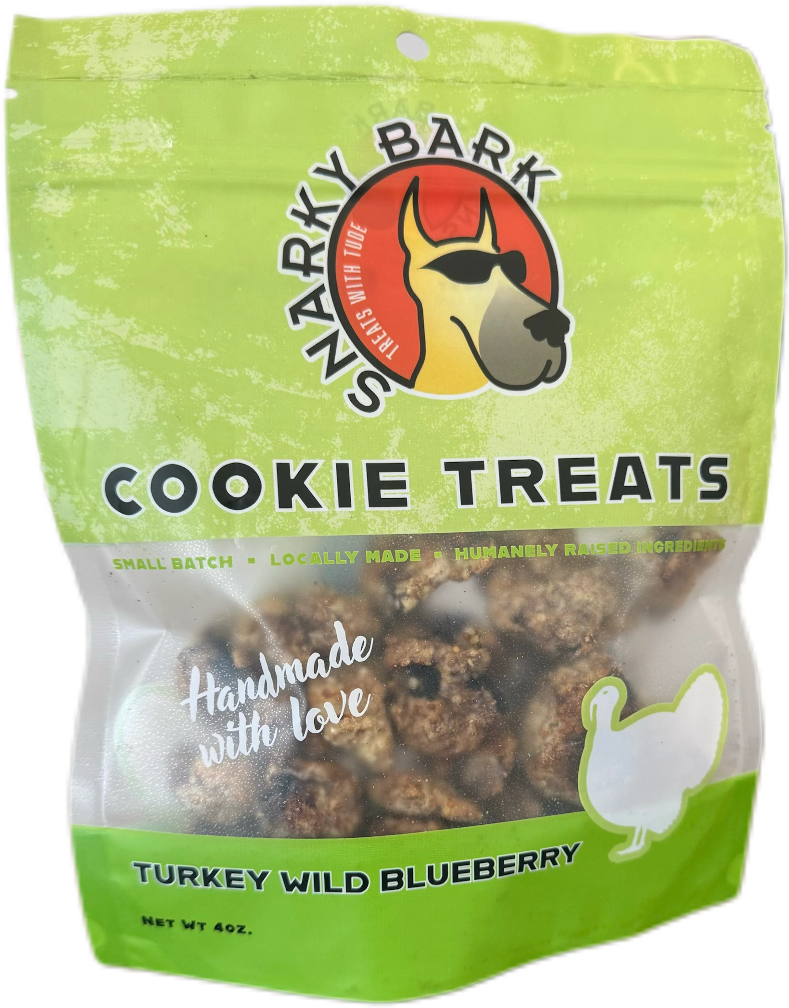 Fine Crafted Snarky Bark Cookie Turkey Wild Blueberry Enhanced