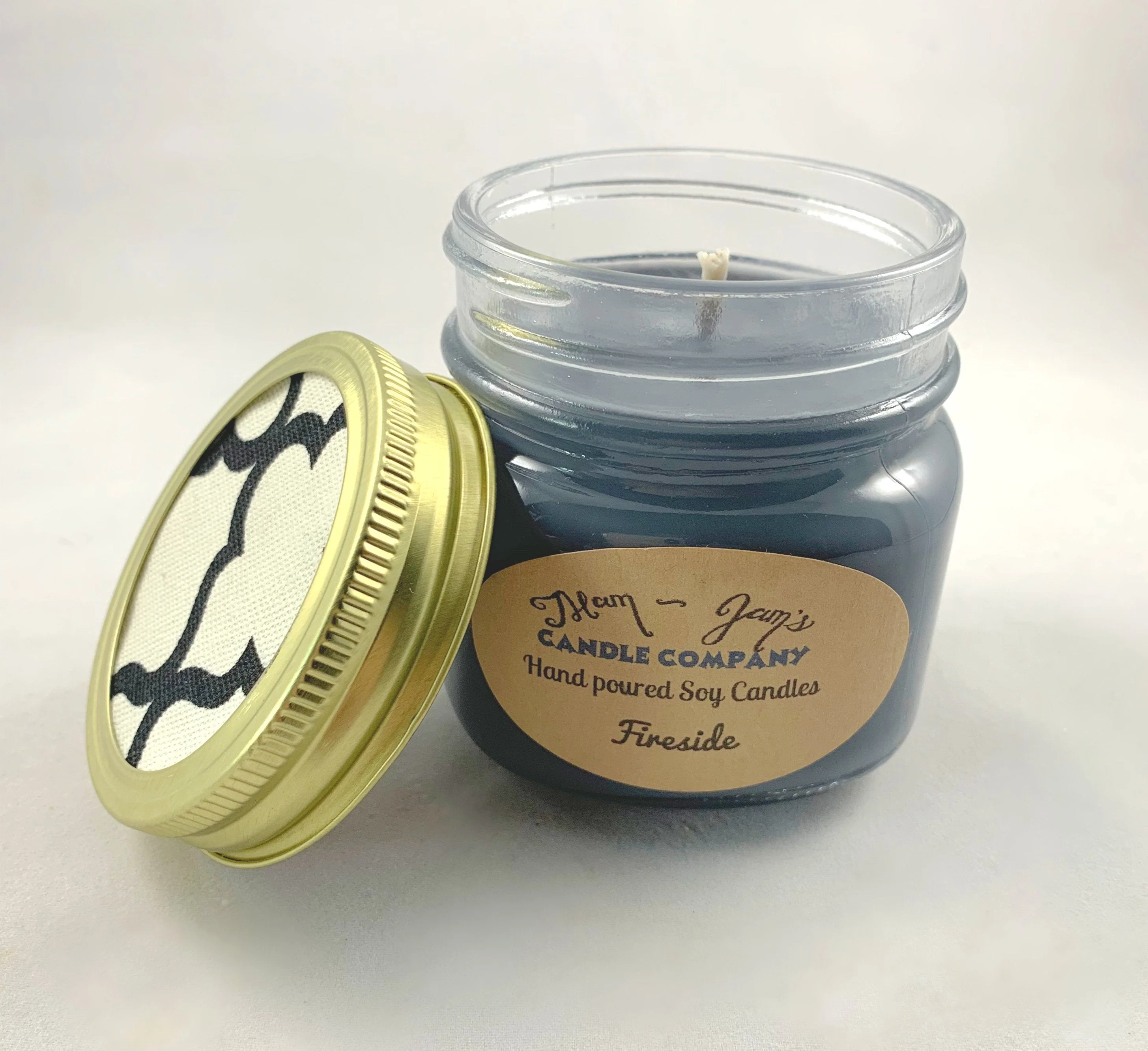 Secure Fireside Soy Candle – Warm Smoky Wood Scent Mam Jam s Smart