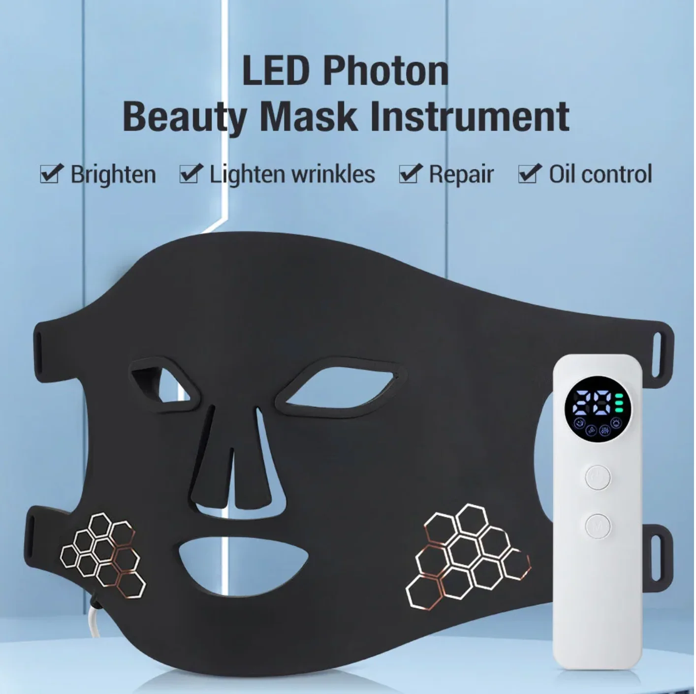 Detailed Radiant Rose Red Light Beauty Mask Convenient