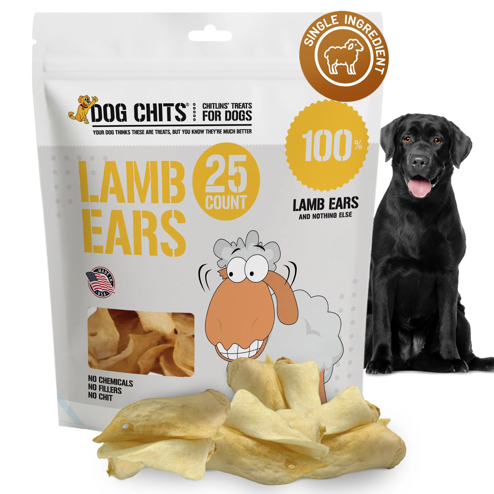 Fashionable Lamb Ears for Dogs Large – 25 Pack Breathable