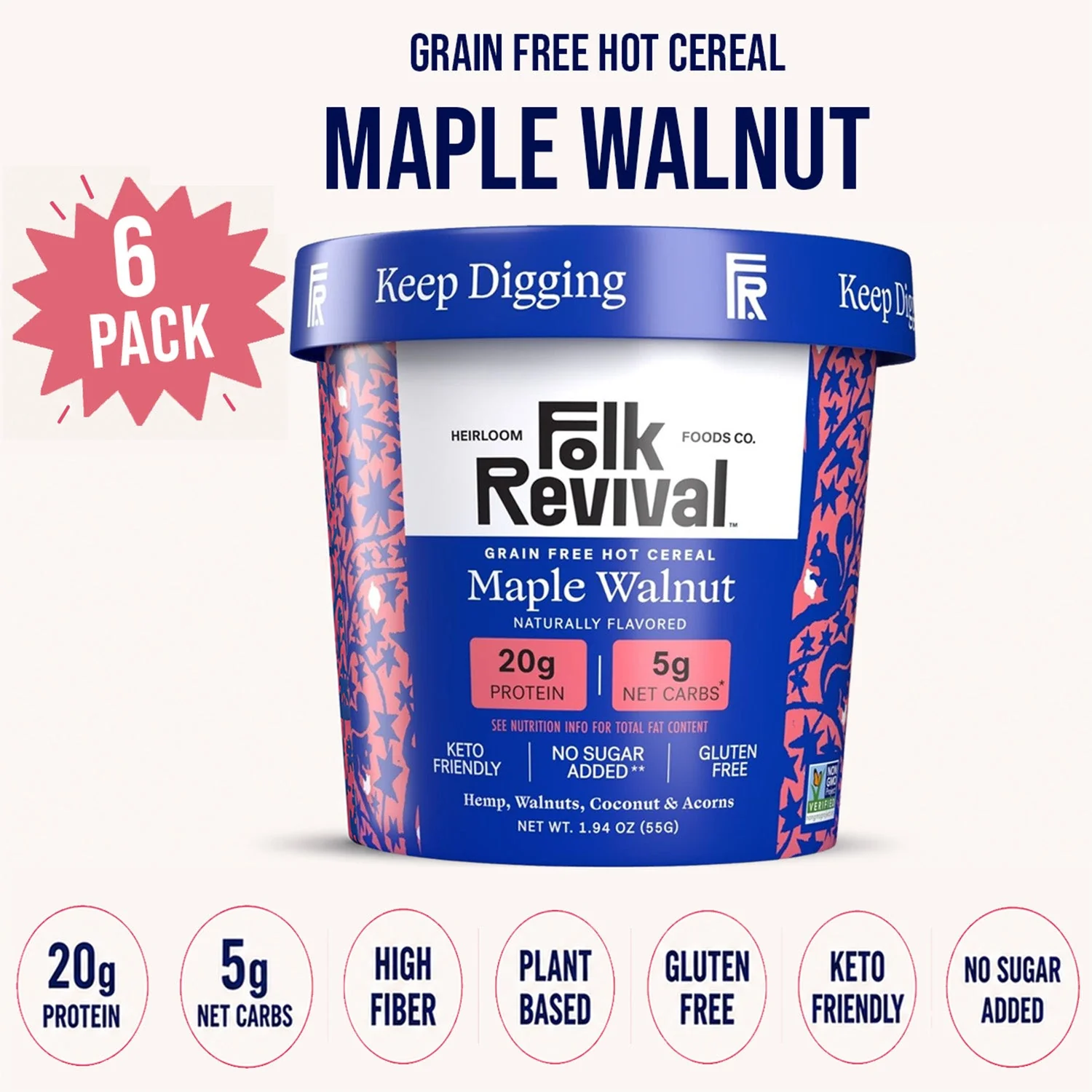 High-End Maple Walnut – Keto Instant ‘Oatmeal’ Clean