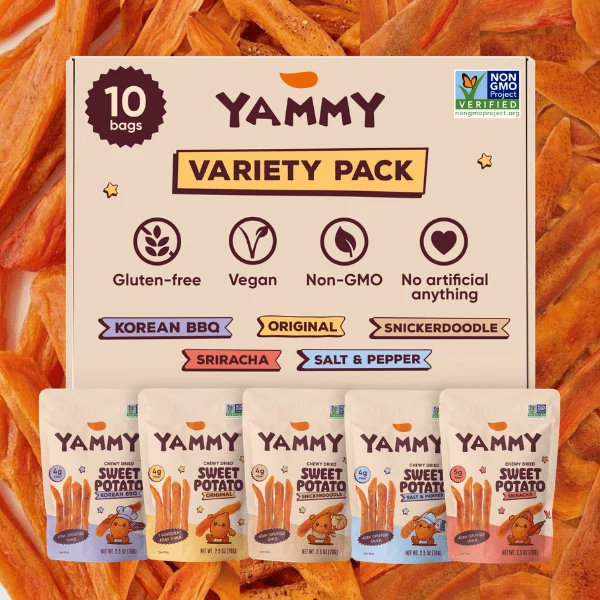 Environmentally Friendly Chewy Dried Sweet Potato Sticks Variety Pack Pack of 10 Trusted