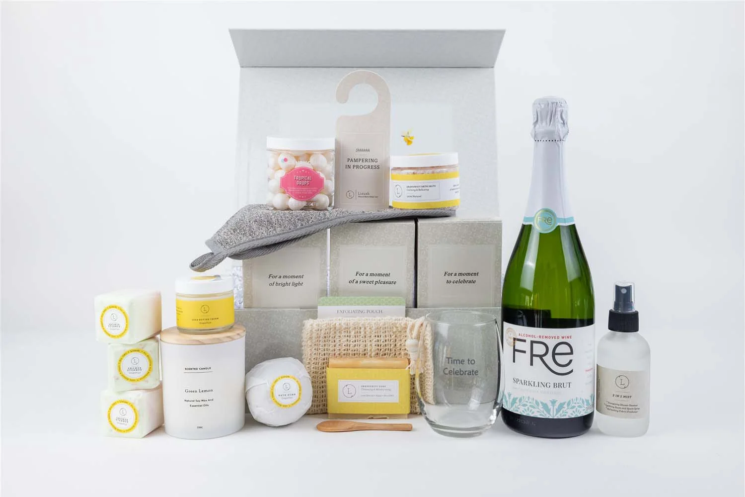 Sophisticated Congratulations Gift Basket – Natural Celebration Spa Gift Box Convenient