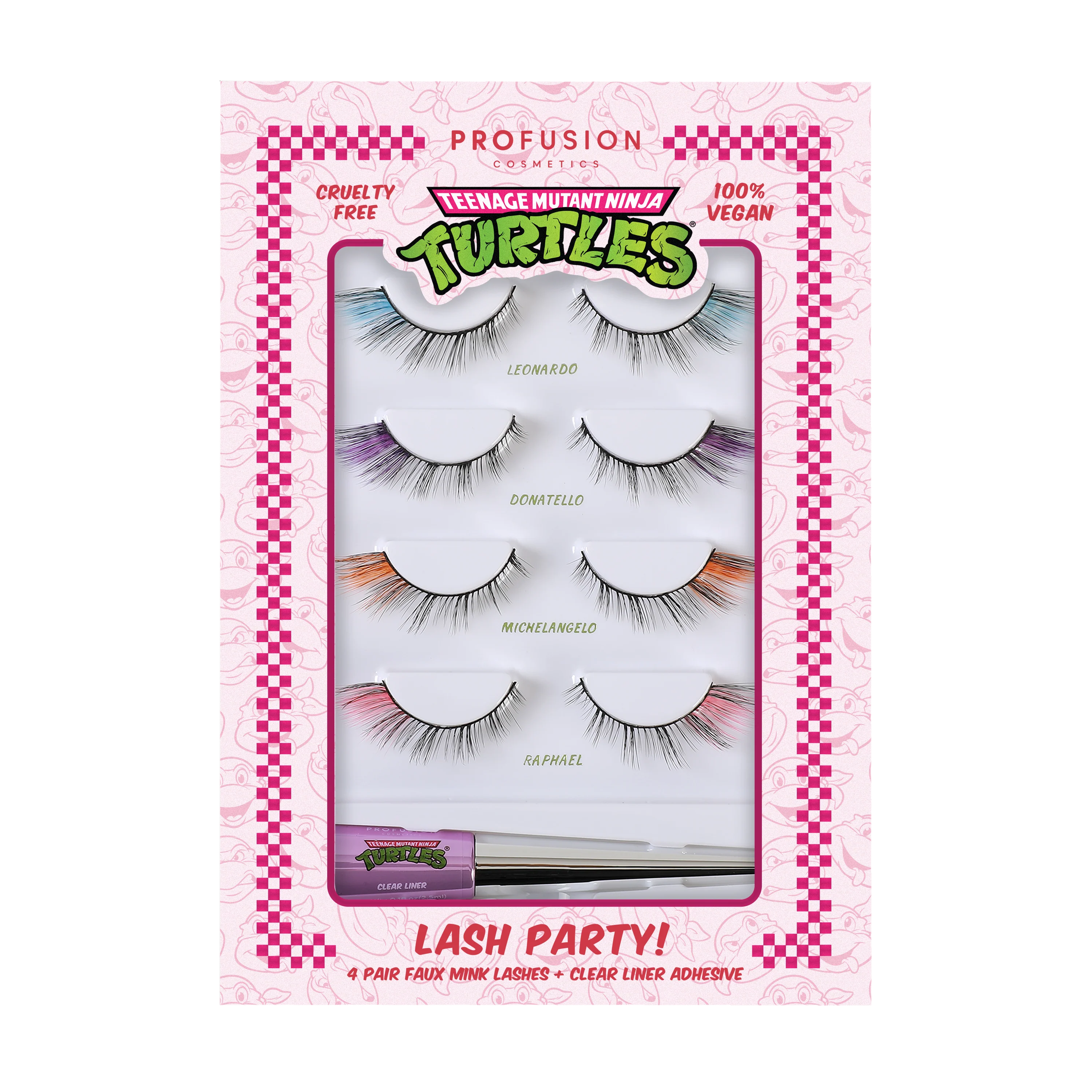 Reusable TMNT Lash Party 4 Pair Set Organic