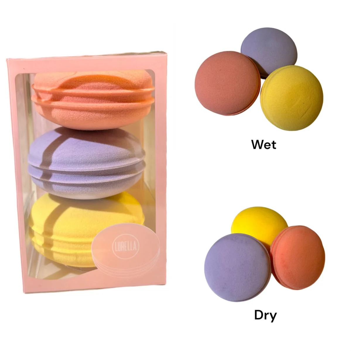Carefully Designed Macaron Sponge 3 Pack Durable