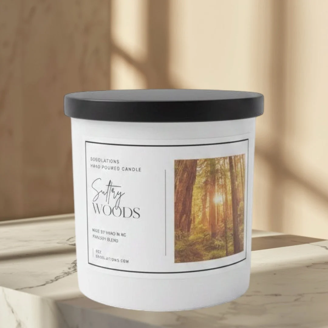 Specialty Doodlations Boutique Candle Sultry Woods Environmentally Friendly