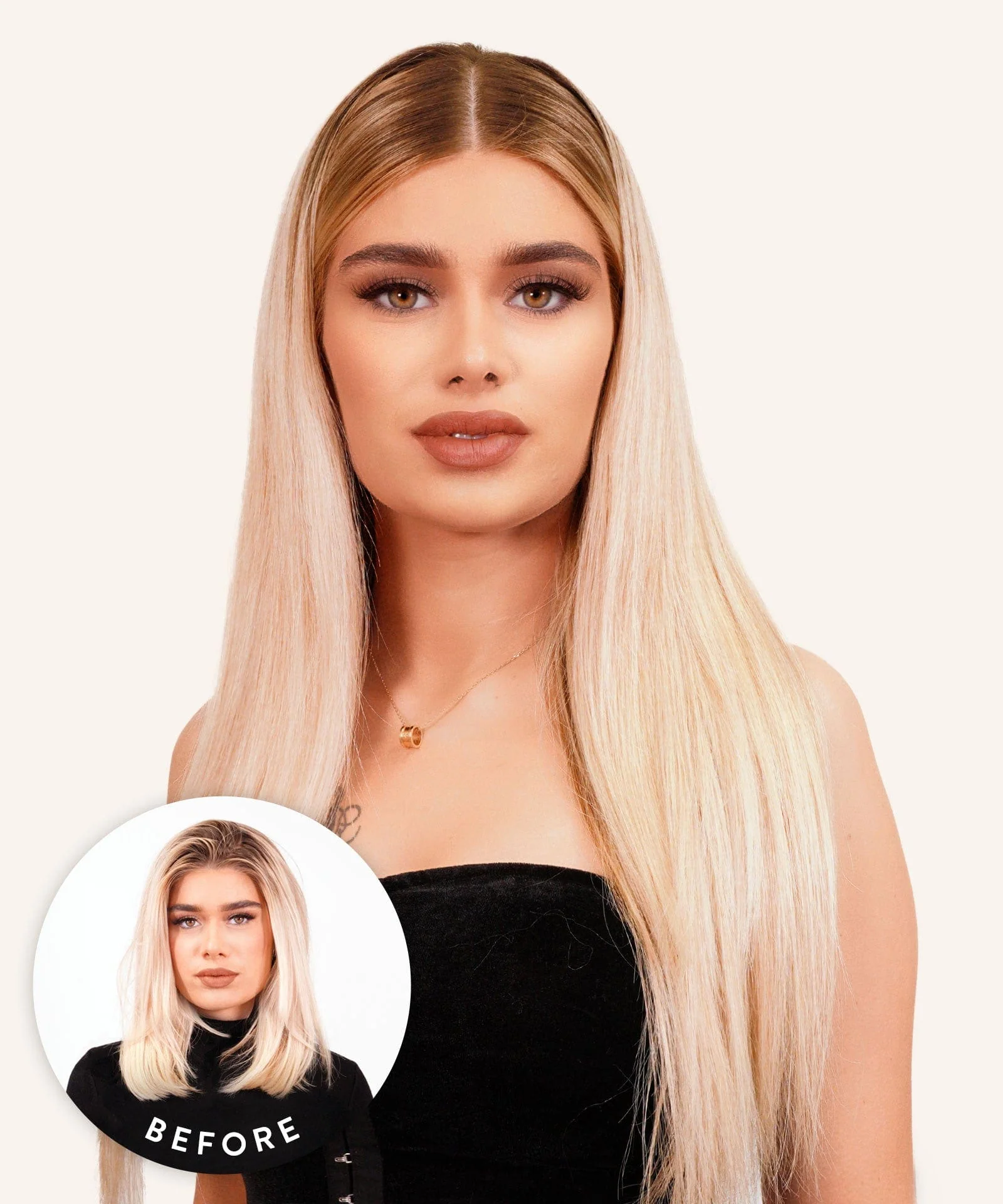 Safe Straight Seamless Clip-In Hair Extensions Trendy