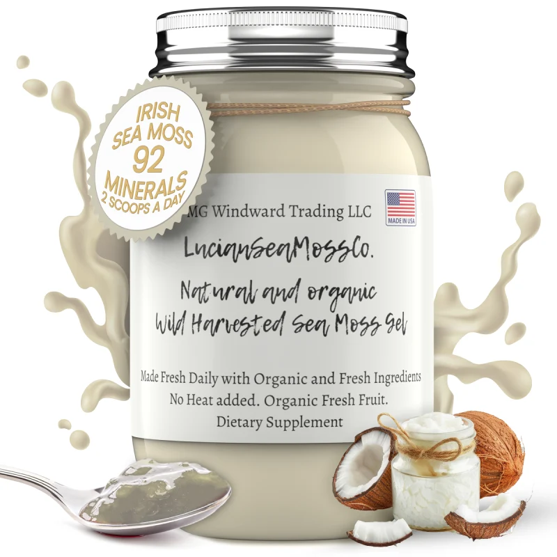 Long-Lasting Fresh Organic Coconut Infused Sea Moss Gel Relaxed