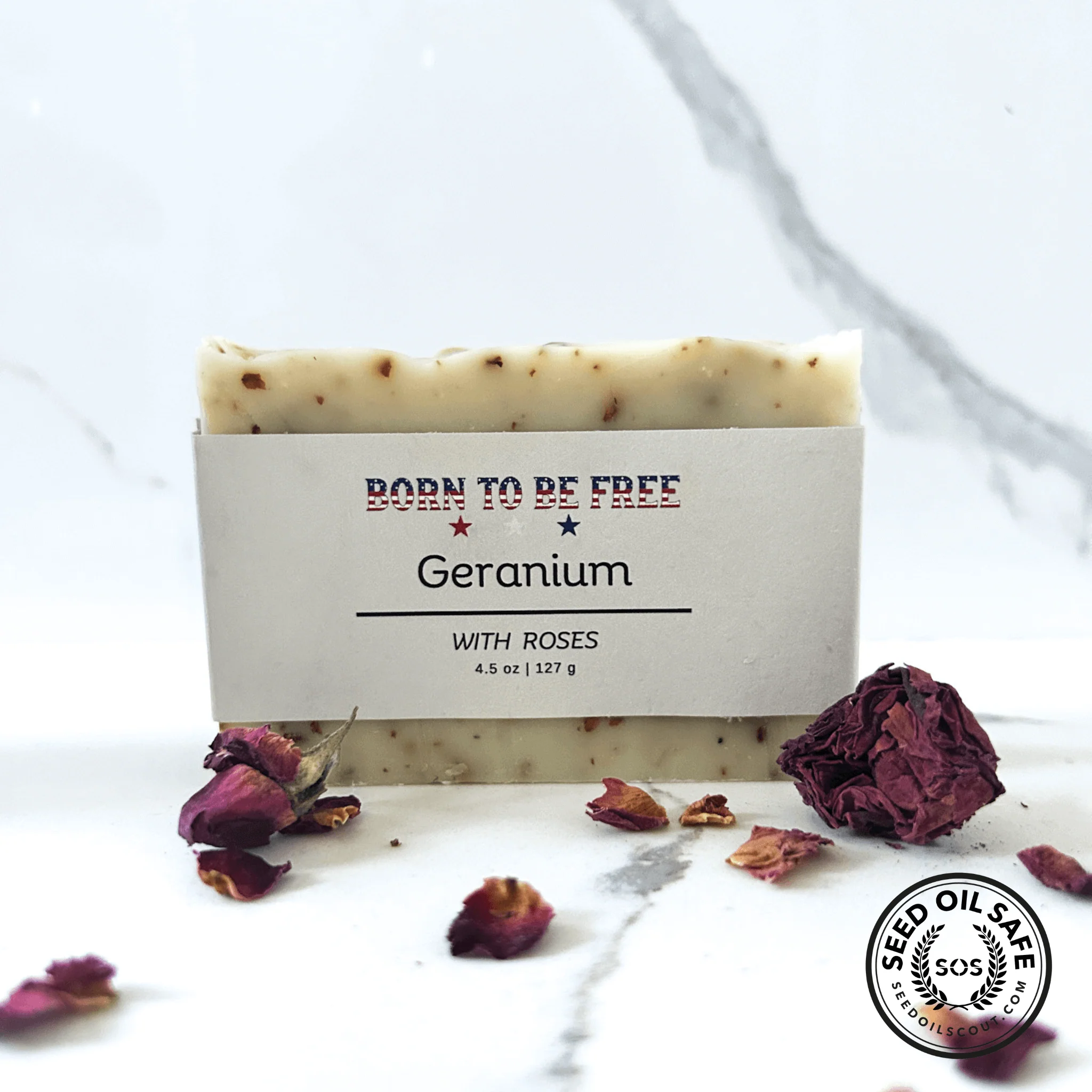 High-End Geranium Rose Tallow Soap Bar Premium