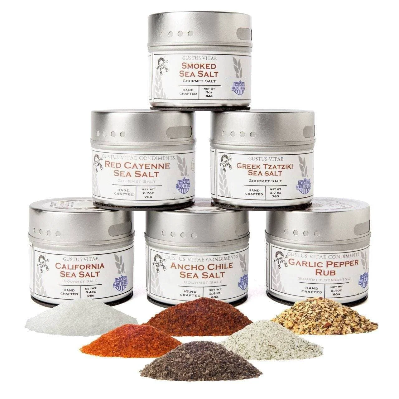 Clean Gourmet Finishing Sea Salts and Rubs Collection – 6 Tins Refined
