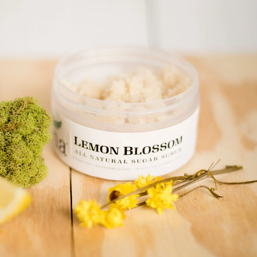 Clean Lemon Blossom Sugar Scrub Natural Bath Una Biologicals Innovative
