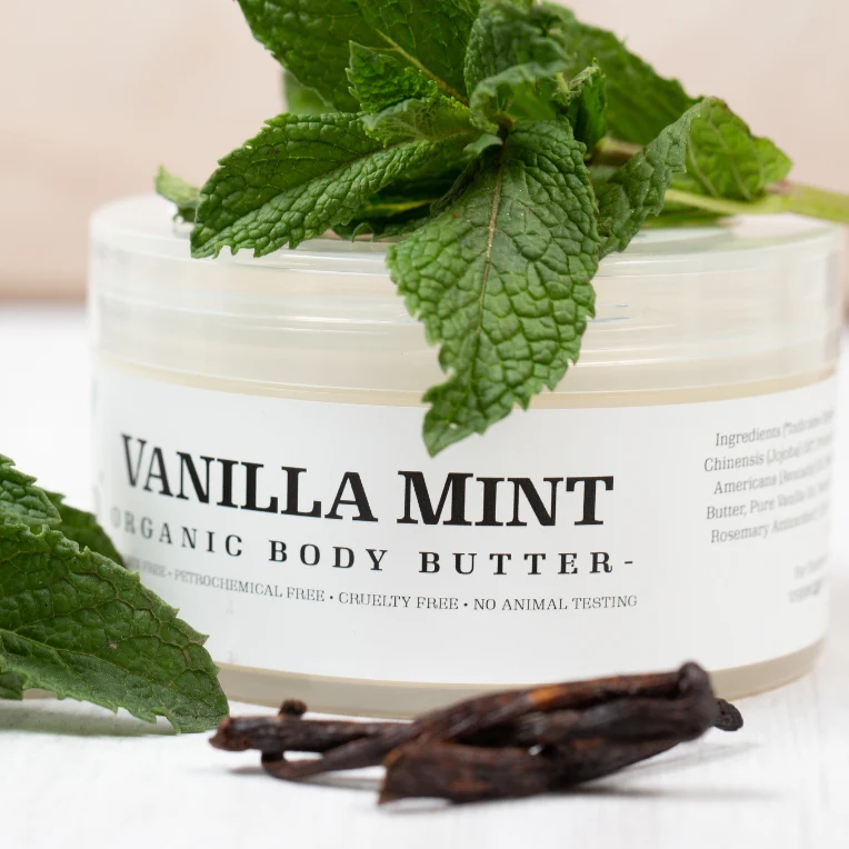 Verified Vanilla Mint Body Butter Natural Body Lotion Una Biologicals Reusable