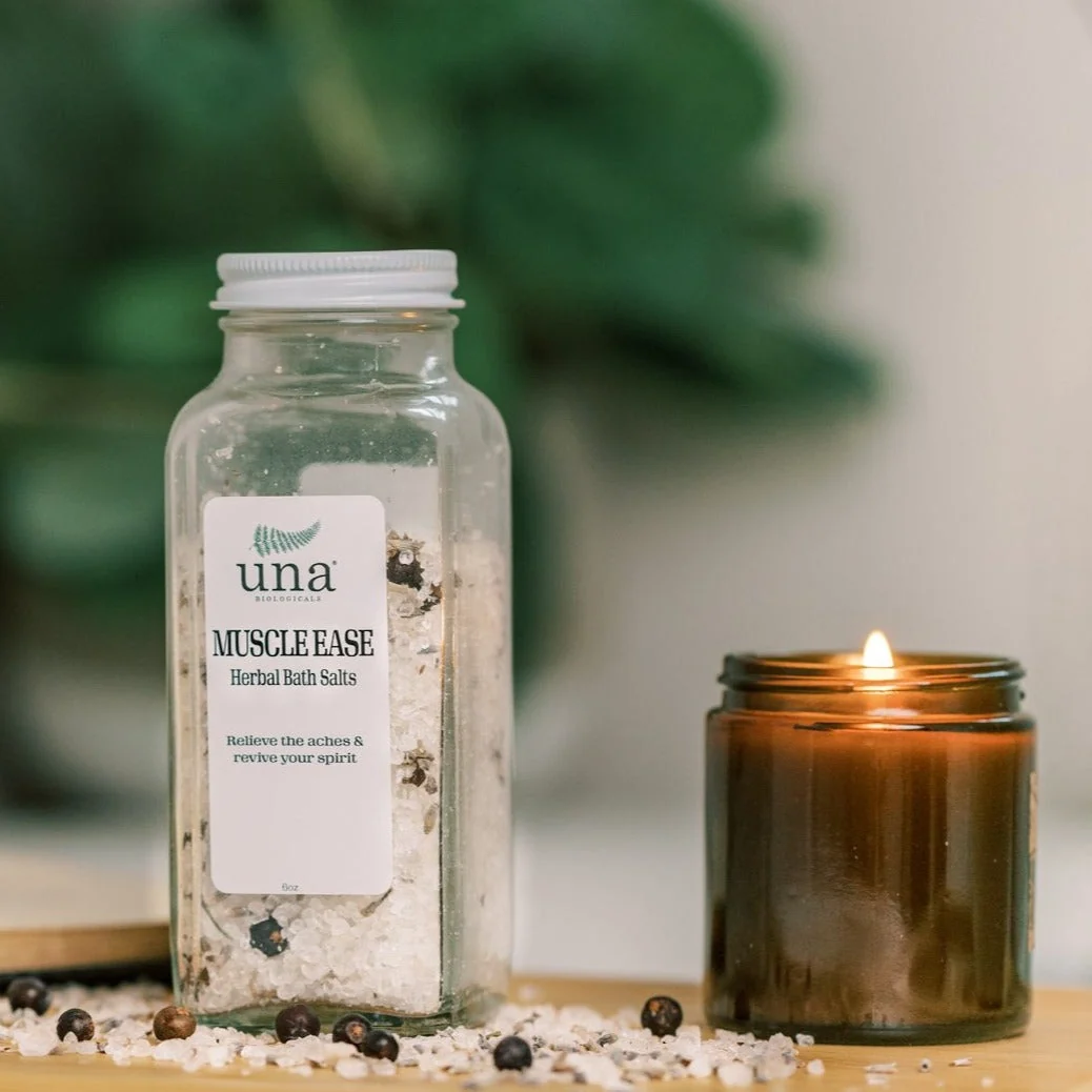 Trusted Muscle Ease Herbal Bath Salts Botanical Bath Una Biologials Crafted