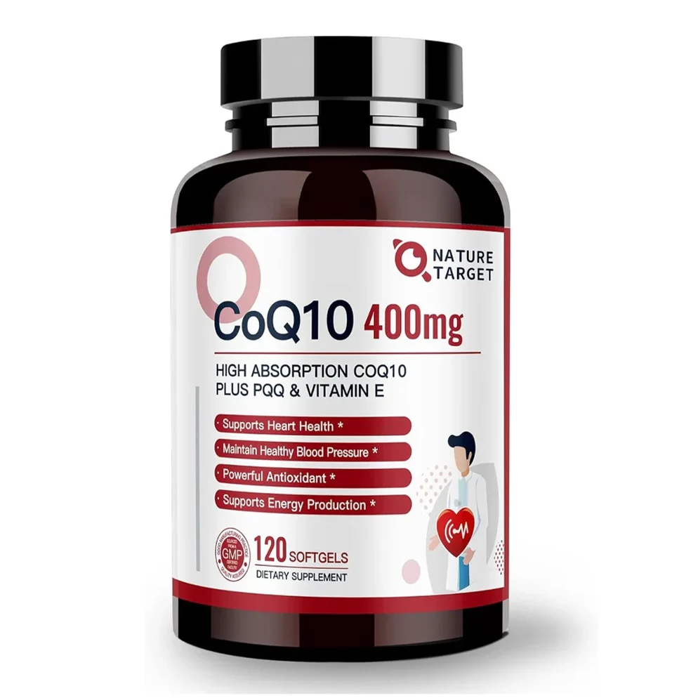 Easy-to-Use CoQ10 400mg with PQQ 20mg Vitamin E 30mg Black Pepper 95 Piperine Softgels 120ct First-Class