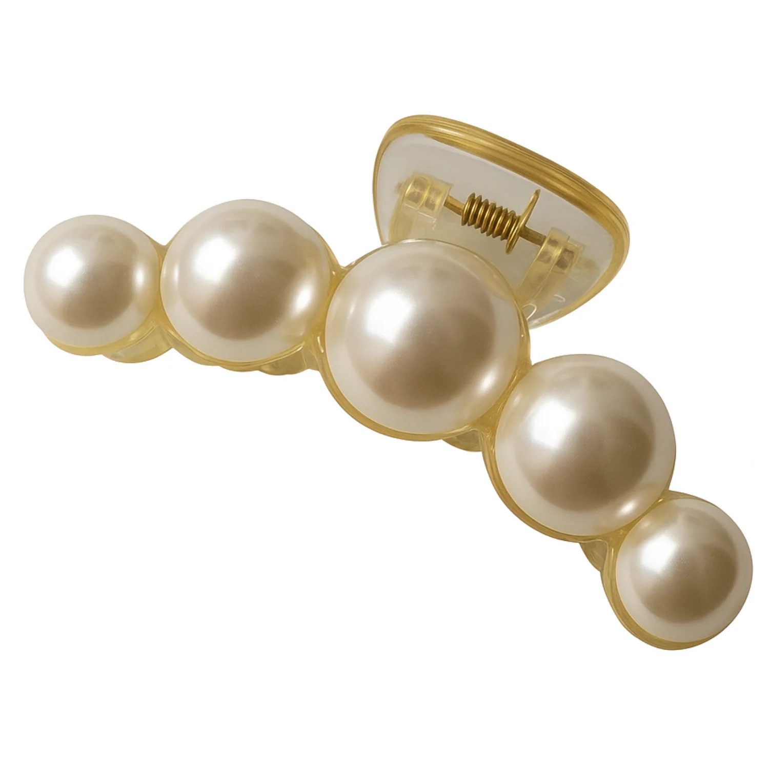 Premium Material Rounded Pearl Claw Hair Clip Selected
