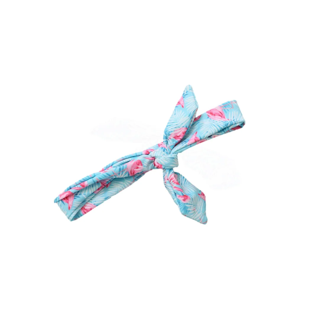 Official Aqua Flamingo Headwrap Natural
