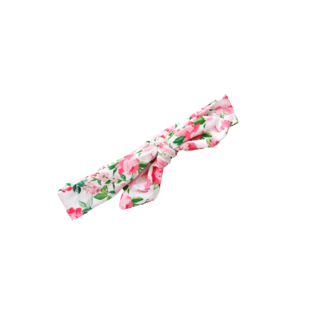 Modern Coral Floral Headwrap Trusted
