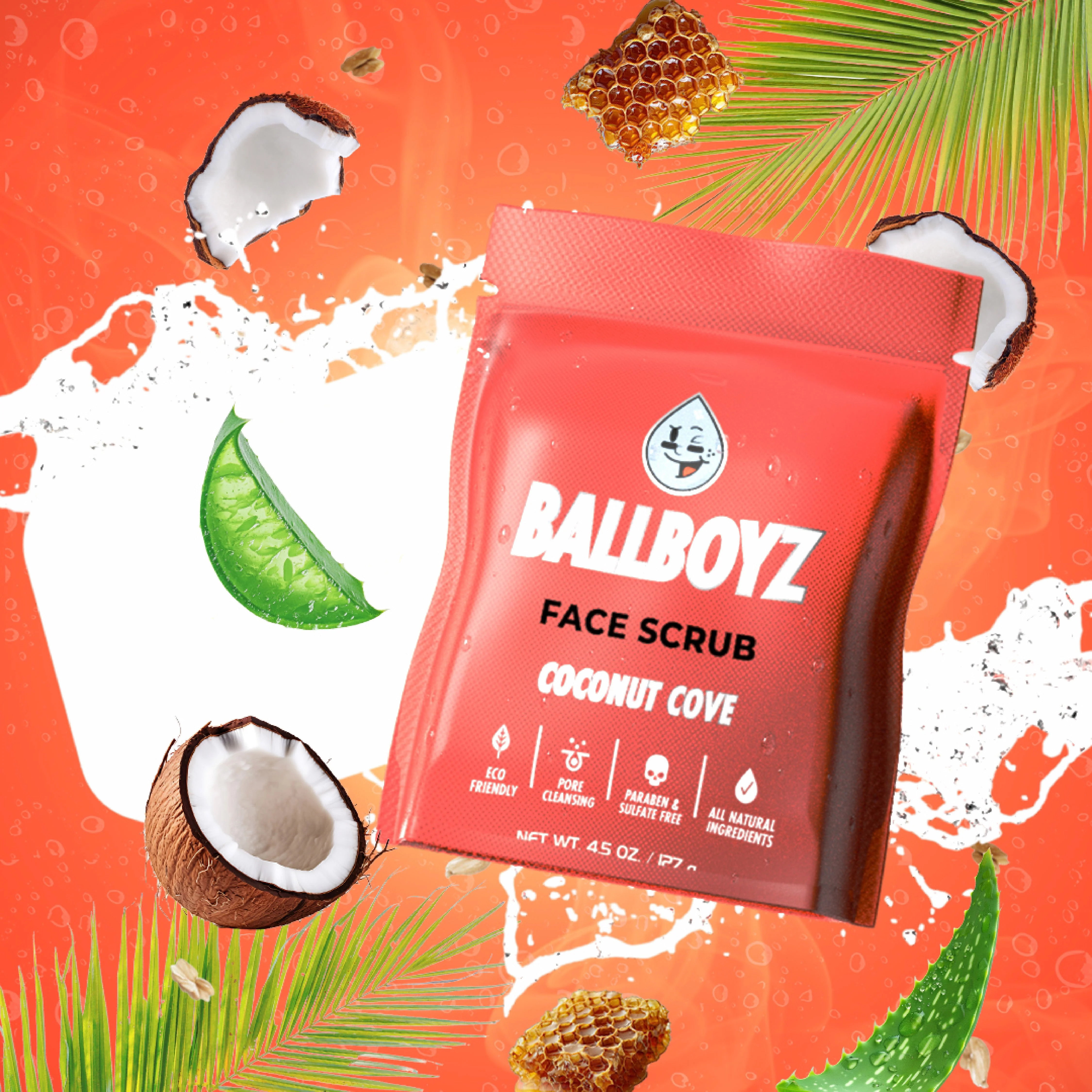 Lightweight Coconut Cove Face Scrub Medium Acne Reusable
