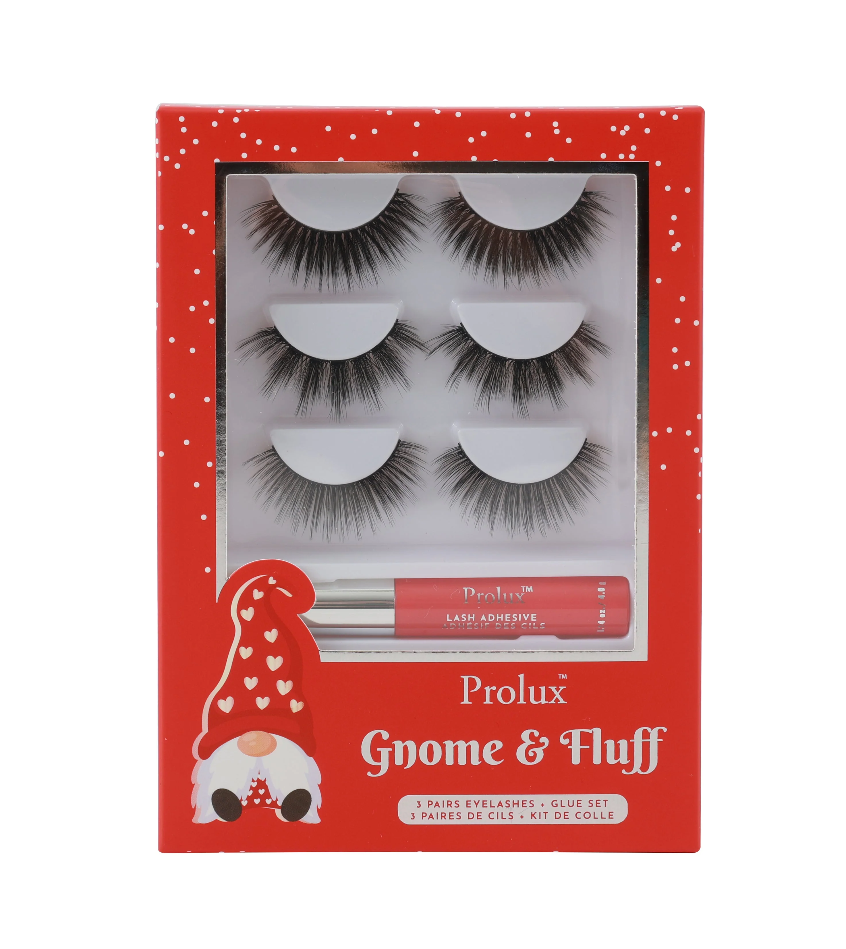 Optimized Gnome Fluff 3 Pairs Eyelashes Glue Set Certified