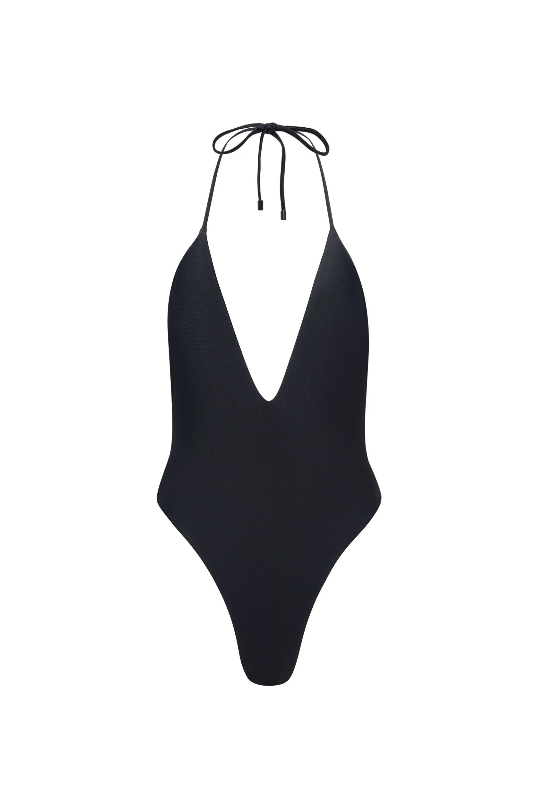 Secure Los Cabos Deep V One Piece Swimsuit – Black Breathable